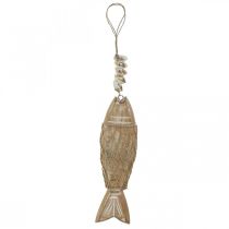 Article Déco poisson, déco poisson en bois, pendentif poisson bois 21cm
