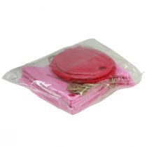 Article Guirlande de fanions décorative d'anniversaire en feutre rose 300cm