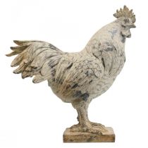Coq déco pour jardin figurine décorative aspect pierre H26cm