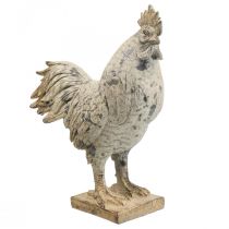Coq déco pour jardin figurine décorative aspect pierre H26cm