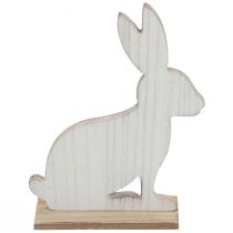 Article Lapin décoratif assis en bois Lapin de Pâques en bois 26×19,5cm