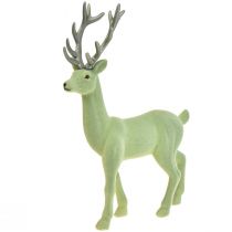 Article Figurine décorative cerf renne Noël vert gris H37cm