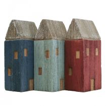 Déco Maisons Bois Shabby Chic Déco Maritime H14cm 3pcs