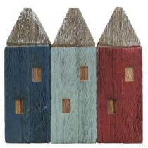 Déco Maisons Bois Shabby Chic Déco Maritime H14cm 3pcs