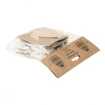 Article Poulet décoratif coq papier nid d'abeille blanc orange 7,5×4,5×8cm 6 pcs