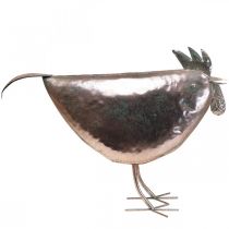 Article Déco Poule Métal Déco Métal Oiseau Métallisé Rosé 51×16×36cm