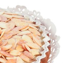 Article Gâteau décoratif aux amandes pour vitrines et boulangeries, faux gâteau d'un réalisme saisissant, 19 cm