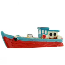 Article Déco bateau bateau bleu rouge décoration de table maritime 5cm 8 pcs