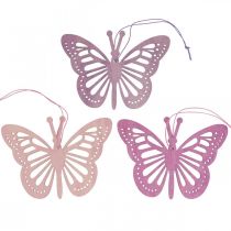 Article Déco papillons déco cintre violet/rose/rose 12cm 12pcs