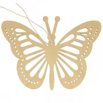 Article Papillons décoratifs cintre décoratif beige/rose/jaune 12cm 12 pcs