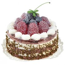 Article Gâteau décoratif chocolat aux framboises factice gâteau Ø10cm