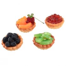 Article Tartelettes décoratives avec mannequins alimentaires aux fruits 6cm 4pcs
