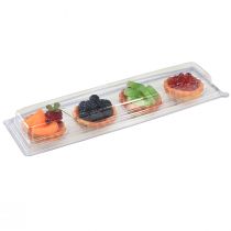 Article Mini-gâteaux décoratifs aux fruits, 6 cm, répliques de gâteaux artificiels pour vitrines et présentoirs, lot de 4