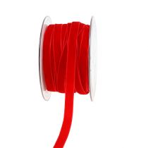 Article Ruban déco Velours rouge 10mm 20m