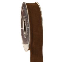 Article Ruban décoratif en velours marron, ruban pour bijoux, 25 mm, 7 m
