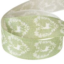Article Ruban déco cerf vert 40mm 20m