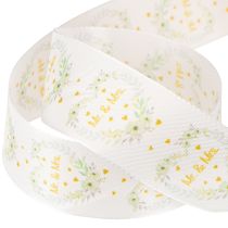Article Ruban décoratif mariage satin blanc « Mr. &amp; Mrs. » 40 mm 15 m