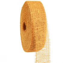 Article Ruban décoratif jute jaune moutarde ruban quadrillé ruban artisanal 5cm 40m