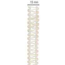 Article Ruban décoratif en jute, ruban cadeau naturel, blanc crème, 15 mm x 15 m