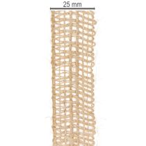Article Ruban décoratif en jute naturel, 25 mm ; ruban en jute ; ruban cadeau rustique, 10 m