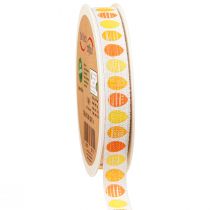 Article Ruban décoratif Pâques ruban durable Oeufs de Pâques orange 15mm 18m