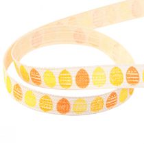 Article Ruban décoratif Pâques ruban durable Oeufs de Pâques orange 15mm 18m