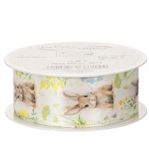 Article Ruban cadeau à motif lapin de Pâques pour emballages festifs, 15 m