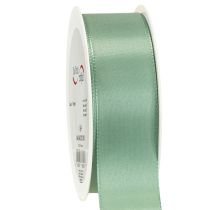 Article Ruban décoratif taffetas ruban cadeau vert sauge 40mm 50m