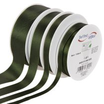 Article Ruban décoratif en taffetas vert – Différentes largeurs – 50 m