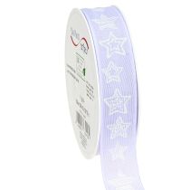 Article Ruban décoratif avec étoiles Ruban de Noël lilas 25 mm 18 m