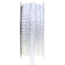 Ruban optique déco velours blanc 10mm 20m