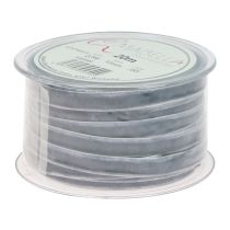 Article Ruban décoratif en velours, ruban cadeau, velours gris, 10 mm, 20 m