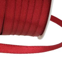 Article Ruban cadeau satin bordeaux double satin 6mm 50m