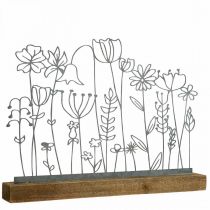 Présentoir décoration de table métal décoration fleur prairie 37×5×27.5cm