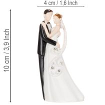 Article Figurine décorative représentant un couple de mariés, 10,5 cm