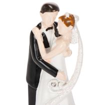 Article Figurine décorative représentant un couple de mariés, 10,5 cm
