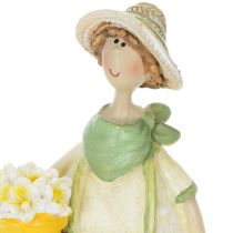Article Figurines décoratives décoration de table de jardinier été vert jaune 16,5×5,5cm 2pcs