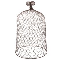 Article Clochette décorative en métal, aide à l'escalade, capuchon en fil de fer, marron, finition rouille, H 50/41 cm Ø 30/25 cm, lot de 2