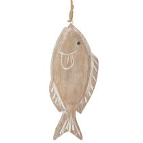 Article Crochet déco poisson en bois 21cm 2pcs