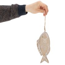 Article Crochet déco poisson en bois 21cm 2pcs