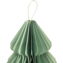 Article Cintre décoratif sapin en papier Noël menthe argent H40cm 2pcs