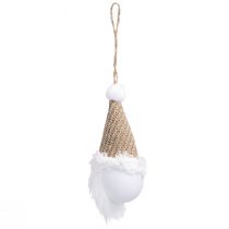 Article Suspensions de Noël Lutins Blanc et Brun H11cm - Lot de 3