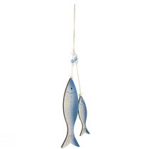Article Support déco poisson écailles bleu blanc 11,5/20cm lot de 2