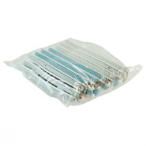 Article Cintre décoratif poisson bois décoration suspendue bleu maritime 12cm 9 pièces