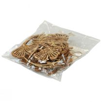 Article Cintre déco bois gingko déco feuille de gingko or 5x6,5cm 12 pièces