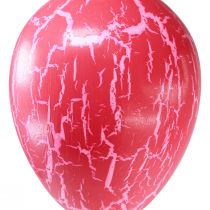Article Support décoratif Oeufs de Pâques jaune/rose/rouge craquelé Ø8,5cm 3 pcs