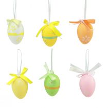 Article Support décoratif Oeufs de Pâques en plastique à suspendre 4×5,5 cm 12 pcs