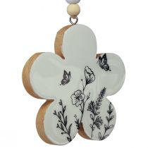 Article Cintre décoratif coeur fleur papillon blanc naturel 9cm 3pcs