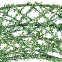 Article Couronne en maille métallique verte 19 cm pour décoration intérieure - Lot de 2