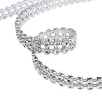 Article Ruban de décoration argenté brillant 10mm 4m